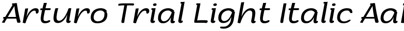 Arturo Trial Light Italic font