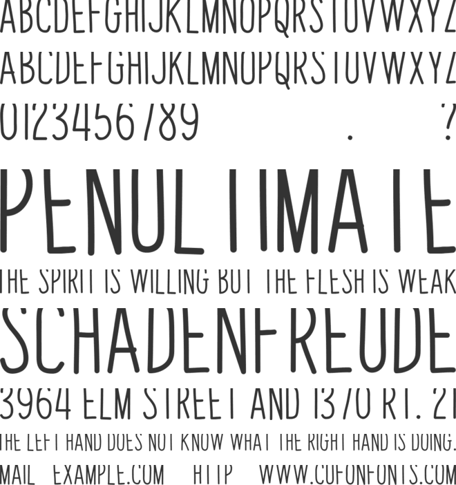 Papaya Sunrise font preview