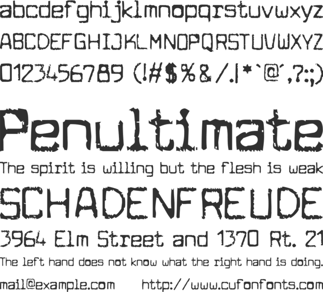 Cuomotype font preview