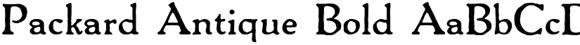 Packard Antique Bold font