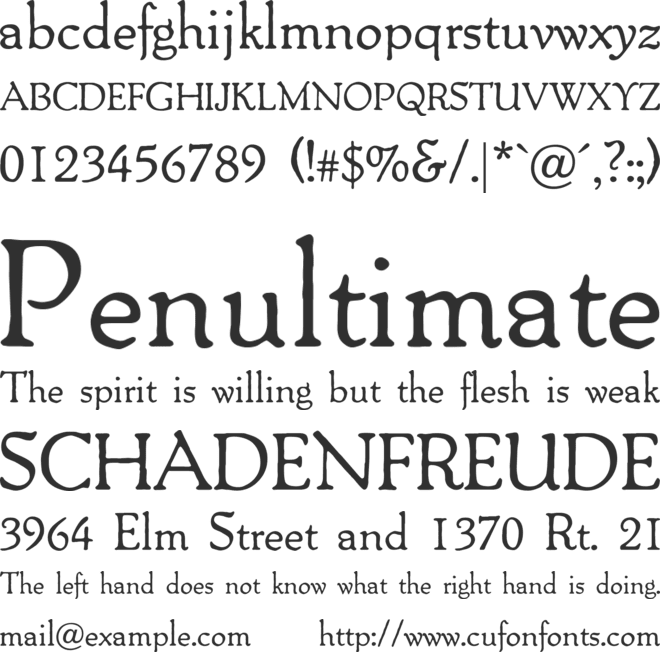 Packard Antique font preview