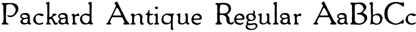 Packard Antique Regular font