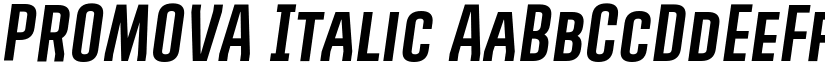 PROMOVA Italic font
