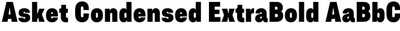 Asket Condensed ExtraBold font