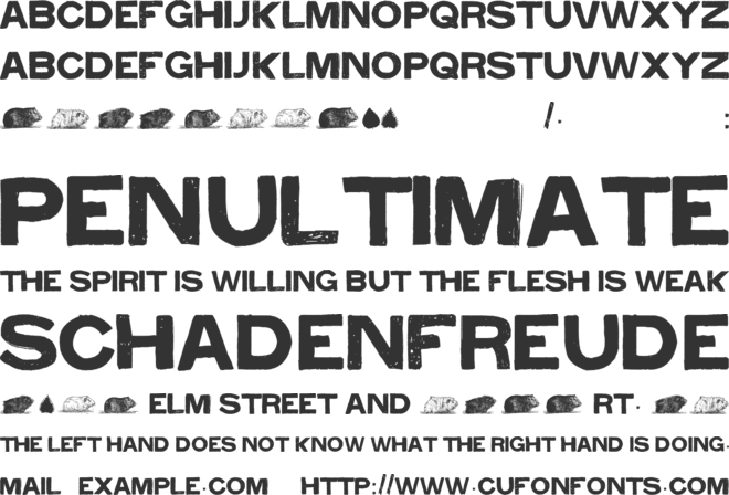 Cacavia01 font preview