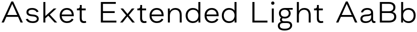 Asket Extended Light font