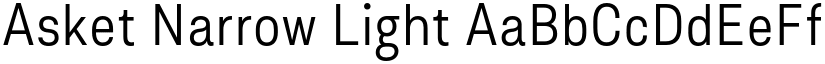 Asket Narrow Light font