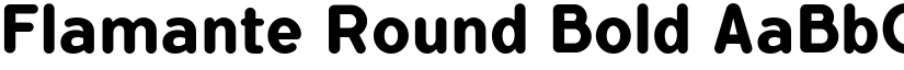 Flamante Round Bold font