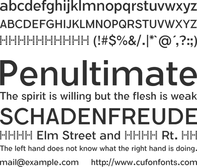 Flamante Sans font preview