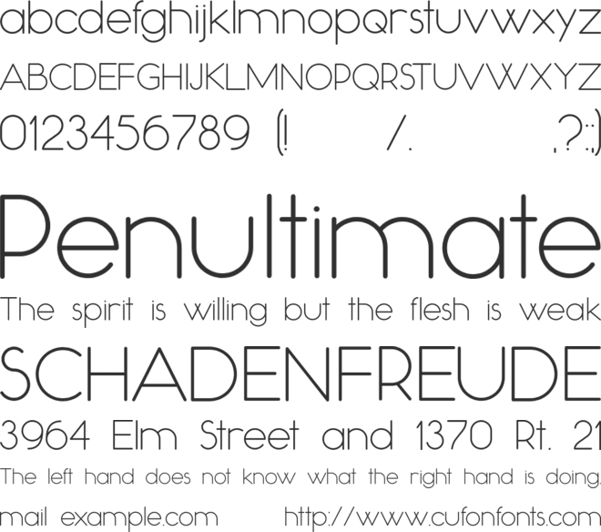 Occupied font preview