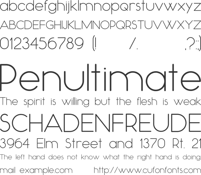 Occupied font preview