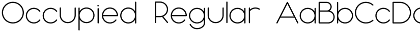 Occupied Regular font