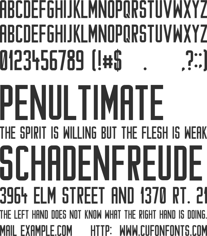 Cataclysmo font preview