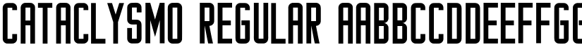 Cataclysmo Regular font