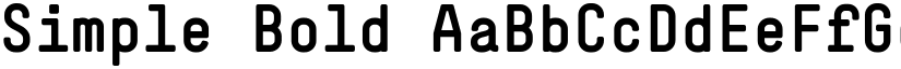 Simple Bold font