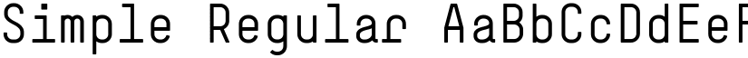 Simple Regular font