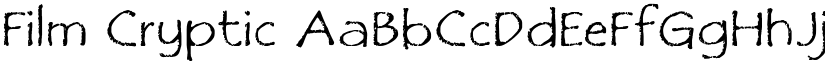 Film Cryptic font