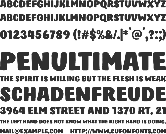 Hastro font preview