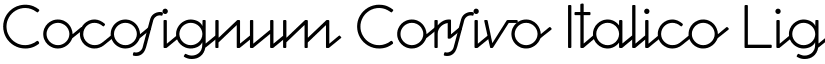 Cocosignum Corsivo Italico Light font