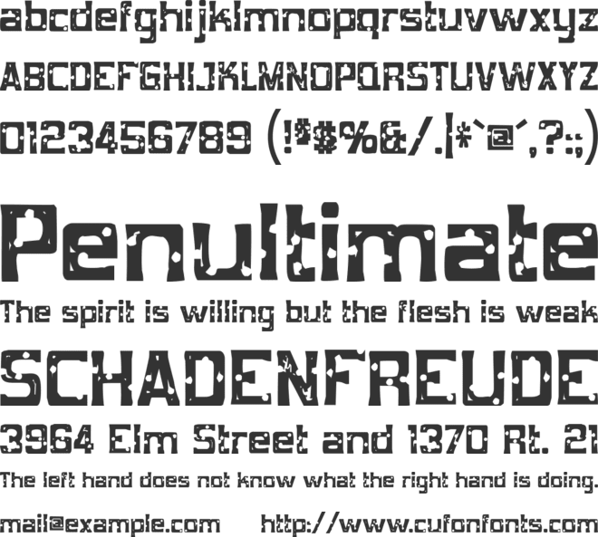 Mob Concrete font preview