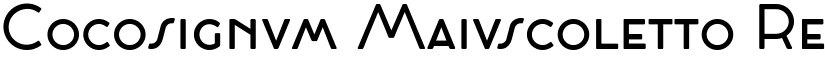 Cocosignum Maiuscoletto Regular font