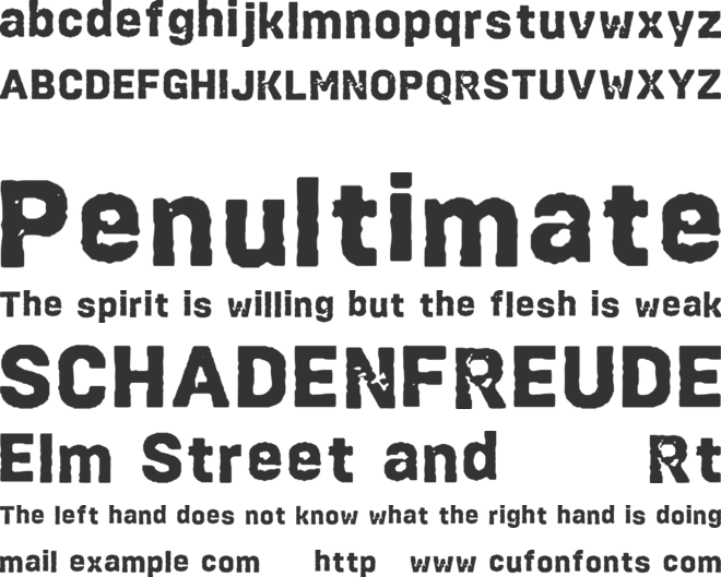 Vtks HeavyDuty font preview