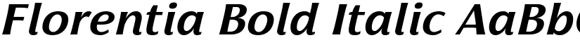 Florentia Bold Italic font