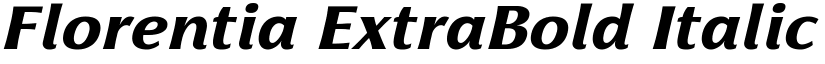 Florentia ExtraBold Italic font