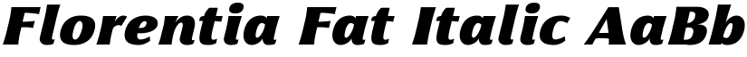 Florentia Fat Italic font