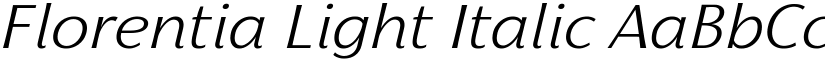 Florentia Light Italic font