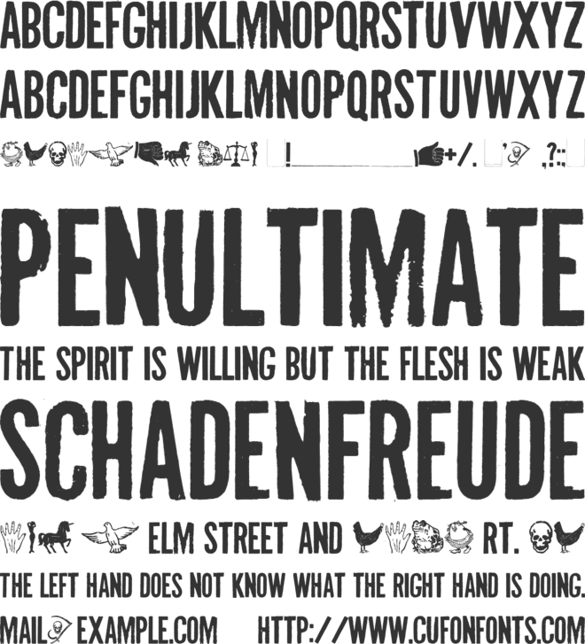 Mal de Ojo font preview