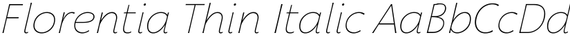 Florentia Thin Italic font