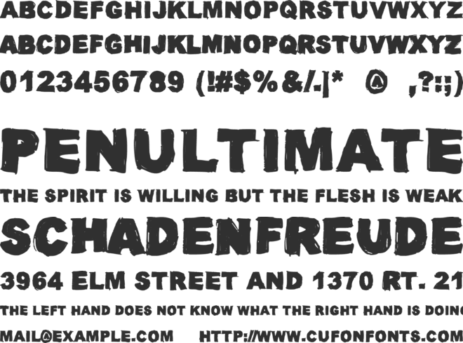 Oil Makes You Run (Faster) font preview