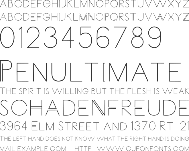 Carrinady font preview