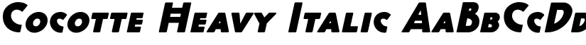 Cocotte Heavy Italic font