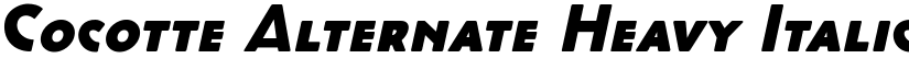 Cocotte Alternate Heavy Italic font