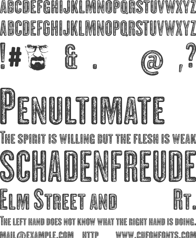 CLANDESTINA font preview