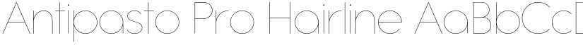 Antipasto Pro Hairline font