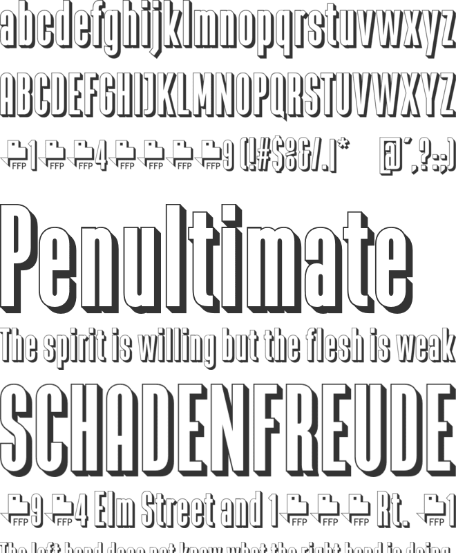 Zacatecas 1914 font preview