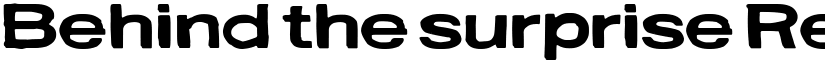 Behind the surprise Regular font