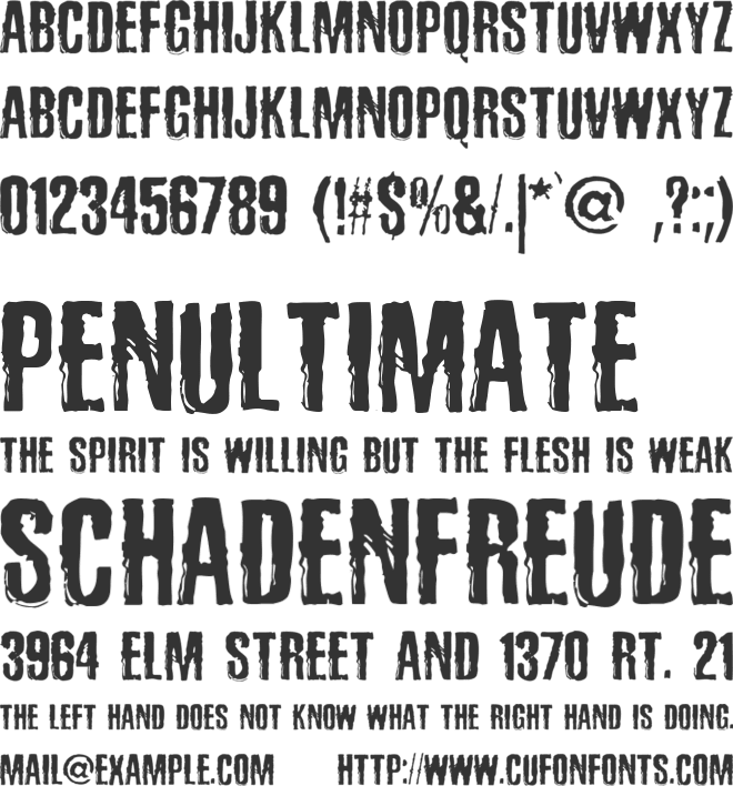 Sad Kropotkin Laugh font preview