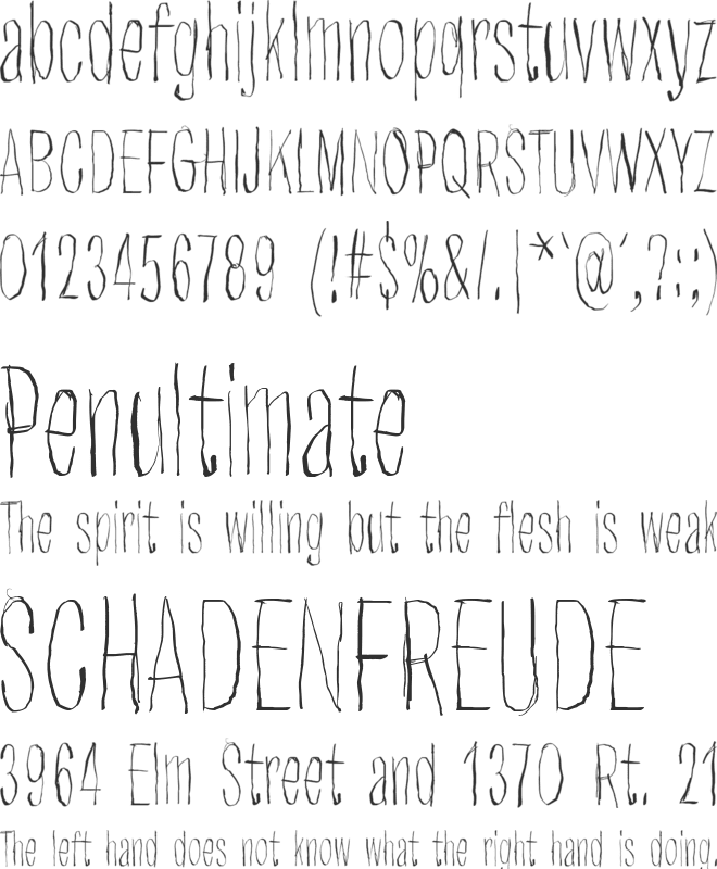 Strawobbly font preview