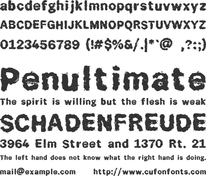 Wehryze Copiya font preview