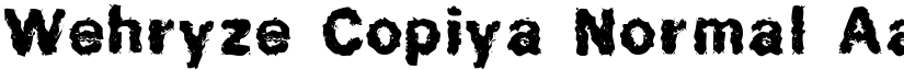 Wehryze Copiya Normal font