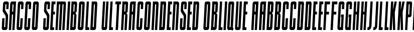 Sacco SemiBold UltraCondensed Oblique font