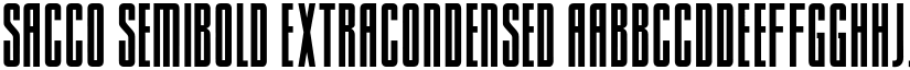 Sacco SemiBold ExtraCondensed font