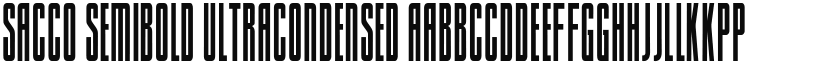 Sacco SemiBold UltraCondensed font