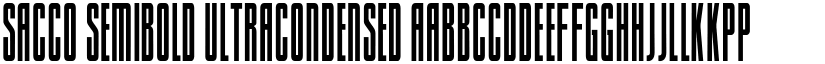 Sacco SemiBold UltraCondensed font