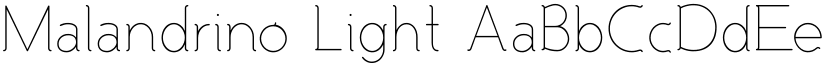 Malandrino Light font