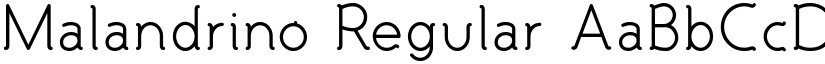 Malandrino Regular font